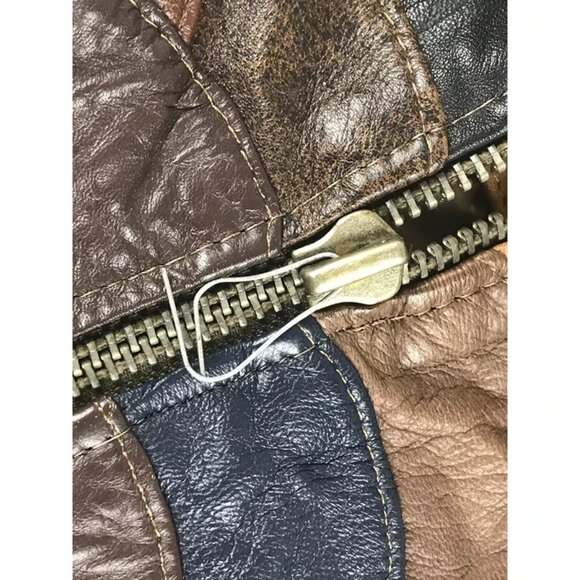 Asorcueros Mens Multicolor Collared Long Sleeve Pockets Full Zip Jacket Size M - Picture 4 of 10